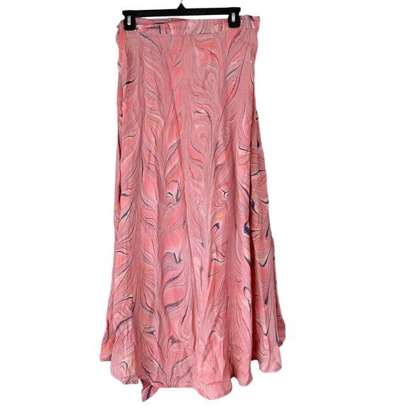 NWT Lusana Willow rap Skirt Pink Marble Eve Pattern Size S - Picture 6 of 7